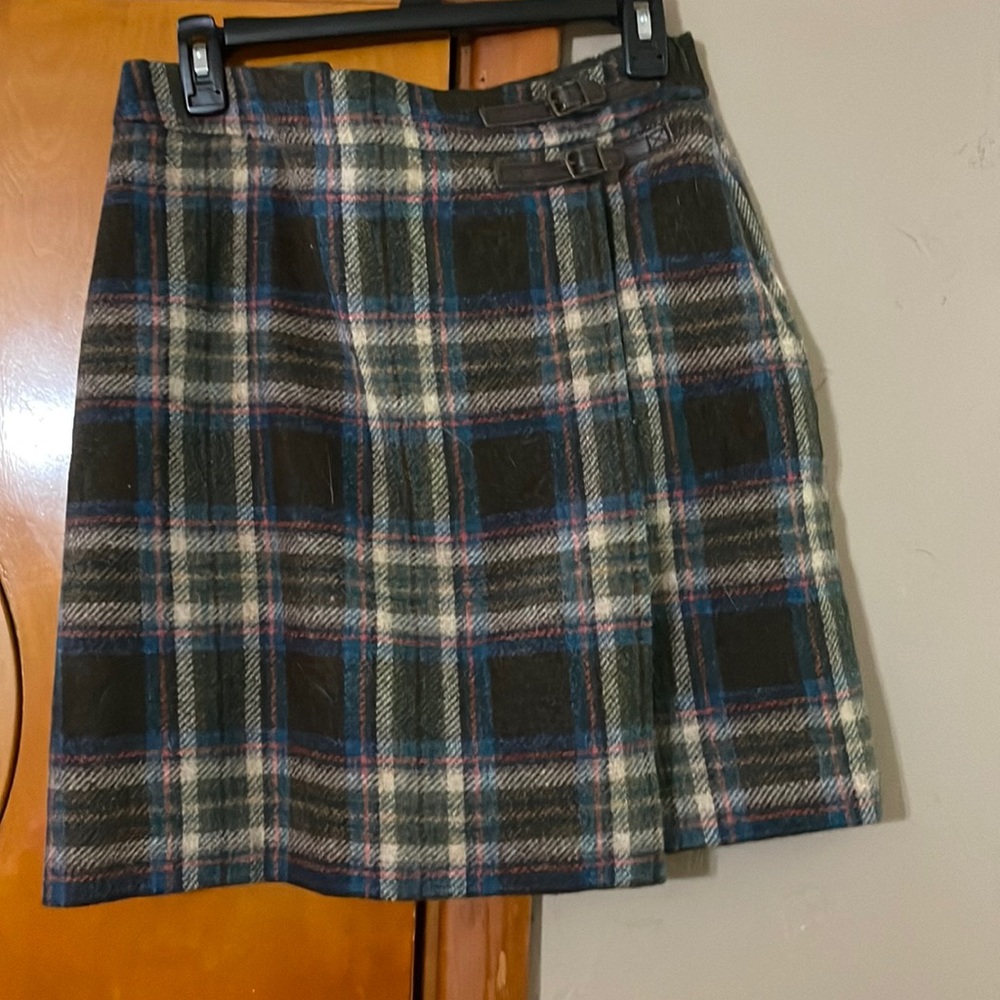 Boden tweed skirt with faux wrap